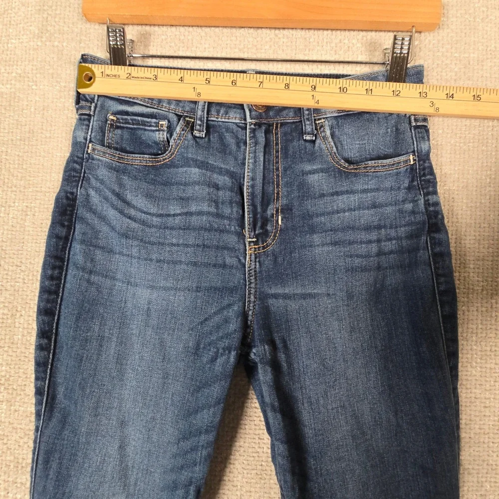 Hollister High-Rise Super Skinny Jeans Dark‎ Wash Stretch Size 3L W26 L32 Long